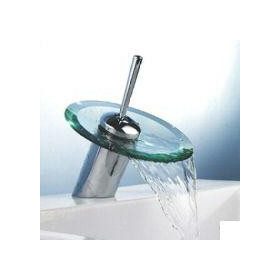 Kerek üvegtányéros mosdó csaptelep	