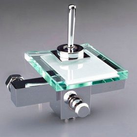 Szögletes üveg kádtöltő csaptelep