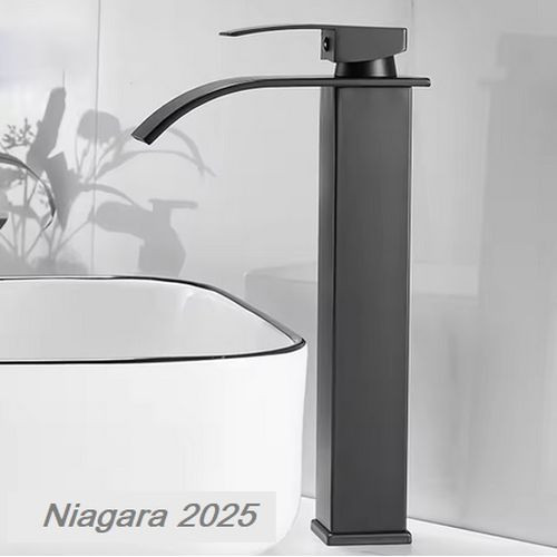 Niagara 2025 fekete mosdó csaptelep - magasított