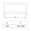 Diplon BP5713SA-100 Zuhanyajtó 100cm