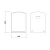 Diplon J1503-60x80 Szögletes fali tükör polccal 60x80cm