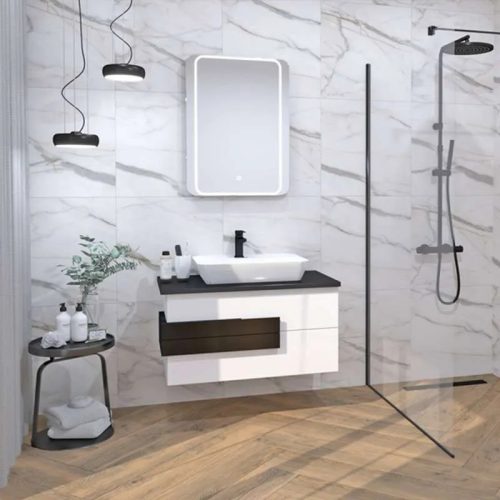 Diplon J1561 Szögletes LED-es tükör 80x60cm