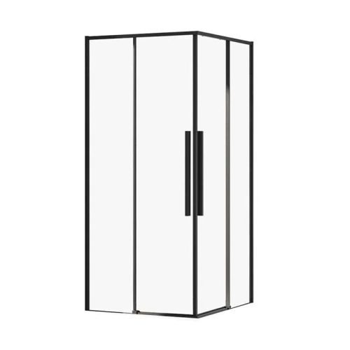 Diplon BR6631CA-80 Fekete szögletes zuhanykabin 80x80cm