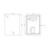 Diplon J1571 Szögletes LED-es tükör 60x80cm
