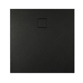   Diplon BST8301-80 Kő textúrájú zuhanytálca, fekete 80x80cm