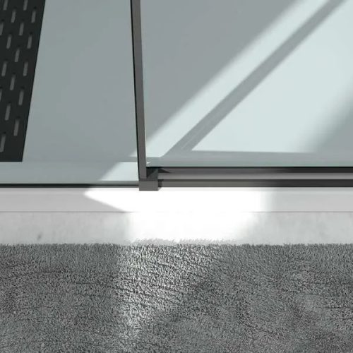 Diplon BR6631CG-90 Fekete szögletes zuhanykabin 90x90cm