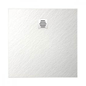   Diplon BST8302-90 Kő textúrájú zuhanytálca, fehér 90x90cm