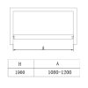 Diplon BP5713SA-120 Zuhanyajtó 120cm