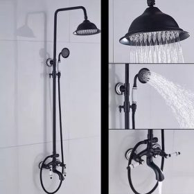 Toscana Black kádtöltős zuhanyszett  