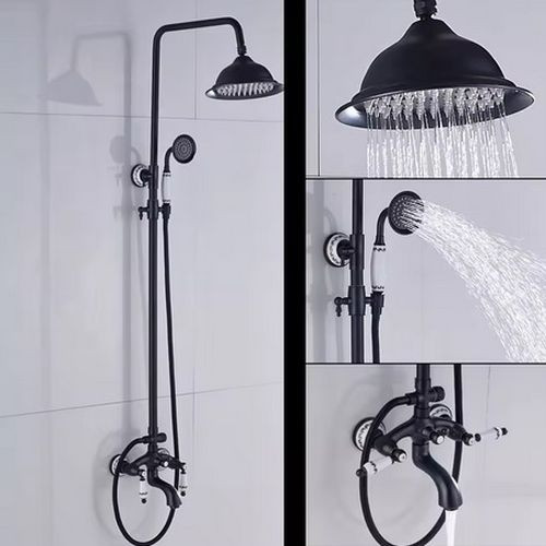 Toscana Black kádtöltős zuhanyszett  