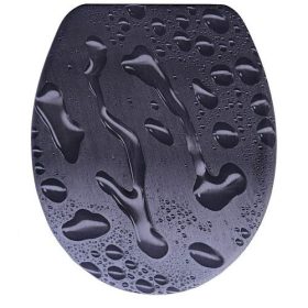 Duroplast lecsapódásmentes WC ülőke - Szürke vízcsepp