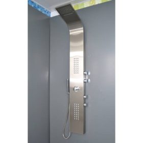   Bella rozsdamentes szálcsiszolt termosztátos zuhanypanel vízeséssel	